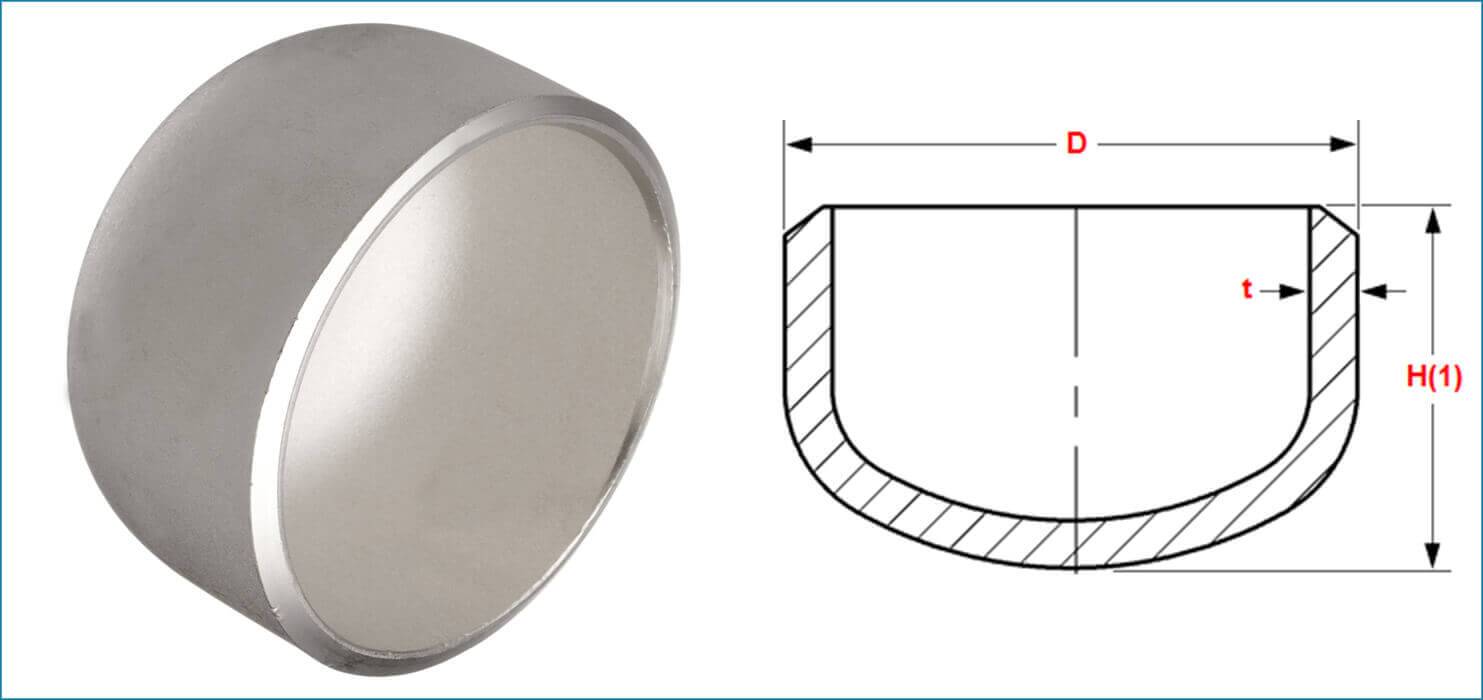 Buttweld End Cap SS Butt weld Pipe Cap ANSI B16.9 End Pipe Cap