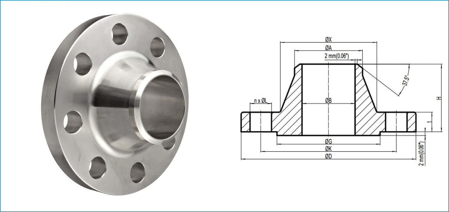 Types of Commonly Used Flanges in Piping weld neck flange - Types of Commonly Used Flanges in Piping